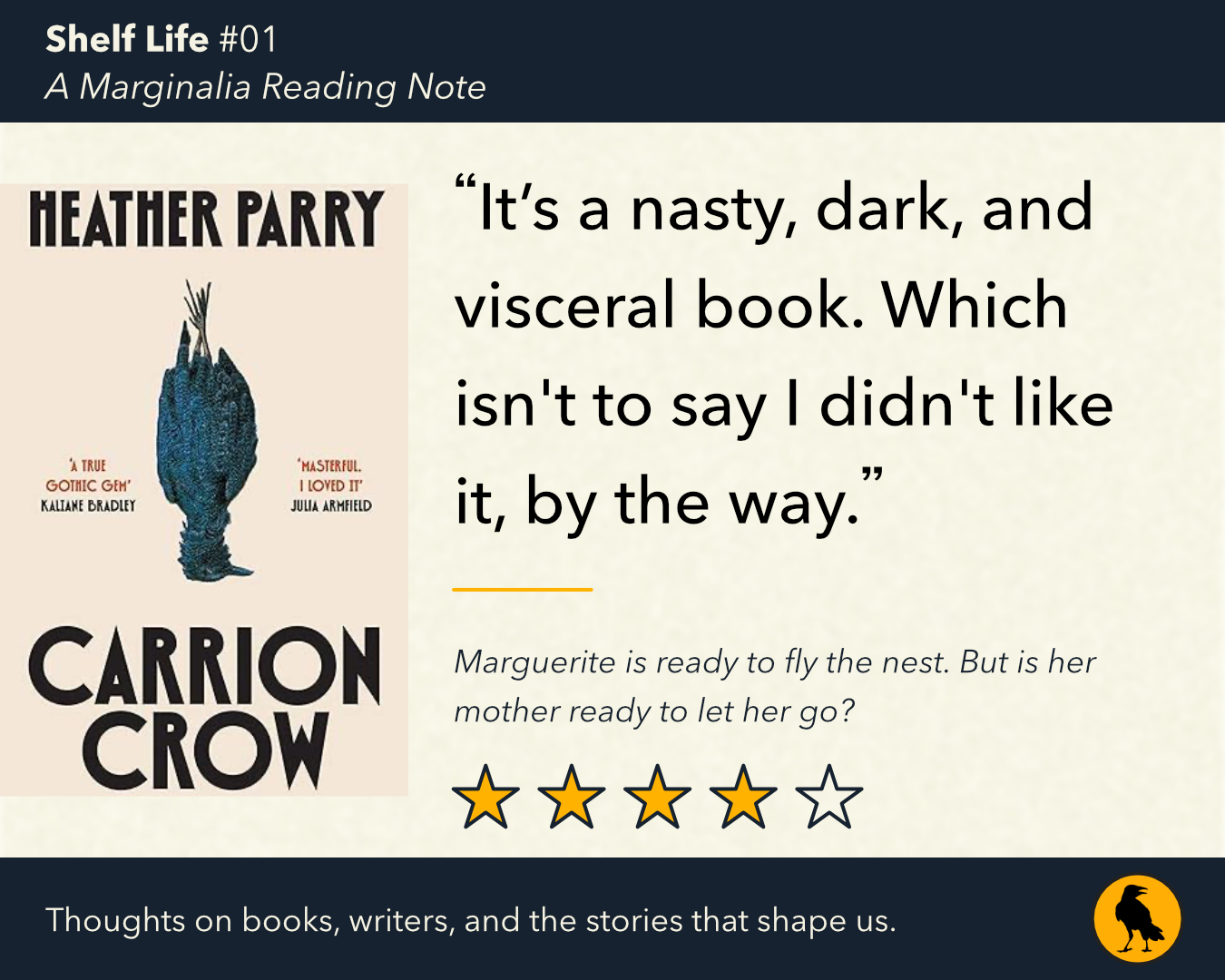 Carrion Crow, by Heather Parry (2025)